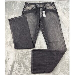 Guess Premium Mens Black Antique Wash Straight Leg Jeans Size 32 NWT